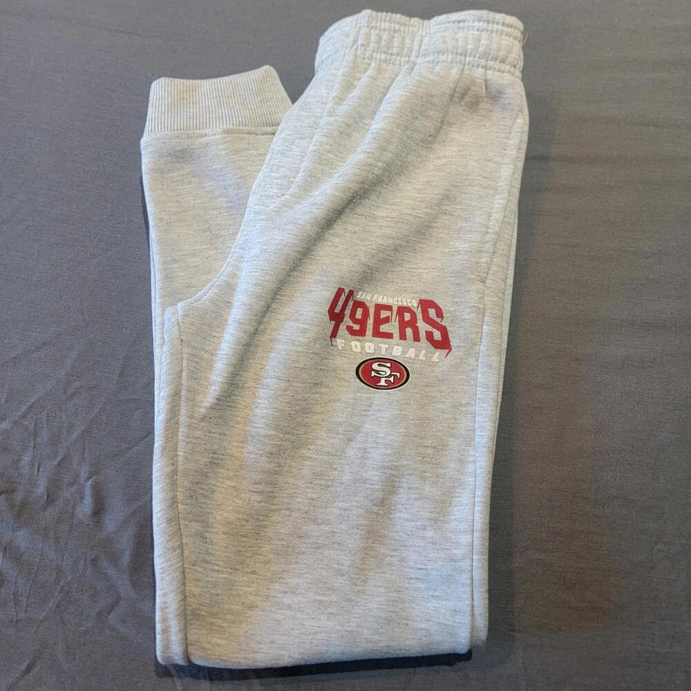(14-16) NFL Team Apparel S.F. 49ERS Sweat Pants Grey New Without Tags